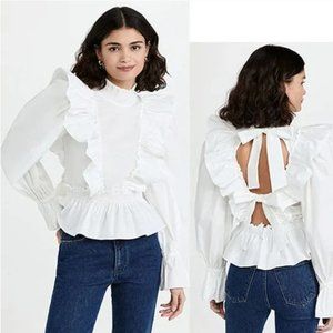 SEA NY Gaia Cutout Lightweight Blouse